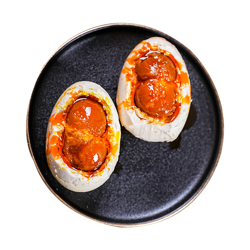 Double yellow salted duck eggs authentic flowing oil big cooked Baiyangdian specialty non-roasted sea duck eggs pickled salted eggs factory direct supply