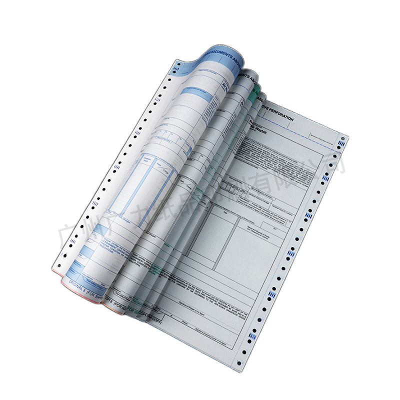 12-Part Air Waybill International Version Universal Perforated Printing Air Waybill 6-Part Printing