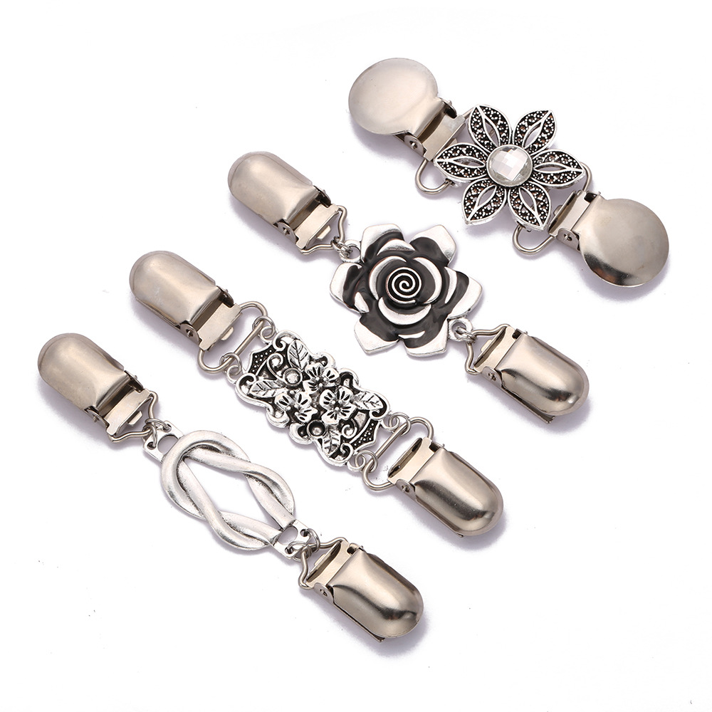 Ретро заколка для свитера в стиле иностранной торговли, европейская и американская цветочная брошка, заколка для воротника кардигана, американский стиль, заколка для шелкового шарфа в форме капли масла