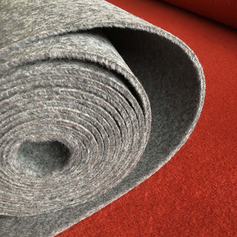 Customized Wholesale Needle Punched Non-Woven Brushed Flame Retardant Carpet Exhibition Commercial Celebration Wedding Carpet Velvet Car Blanket