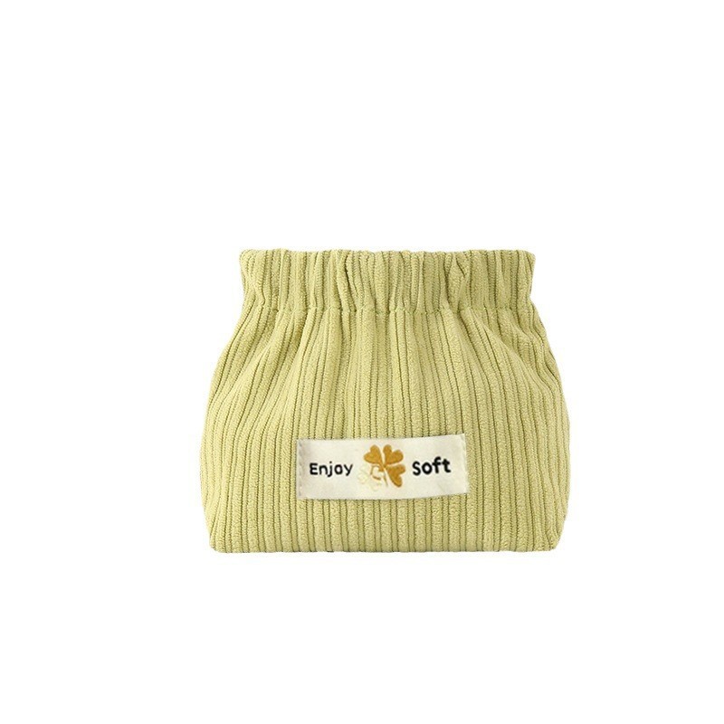 Corduroy Lipstick Cosmetics Bag, Shrapnel Storage Coin Purse, Portable Key Lipstick Coin Carry-On Cosmetic Bag
