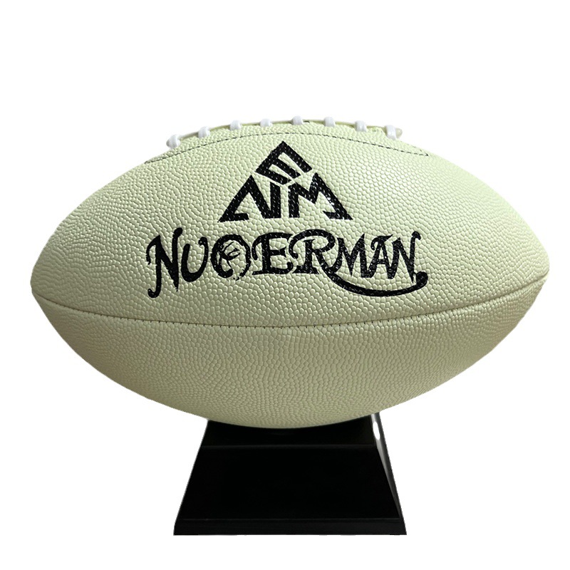 Pu Luminous Football American Football Authentic Adult Size 9 Engraved Custom Birthday Gift Training Game Ball