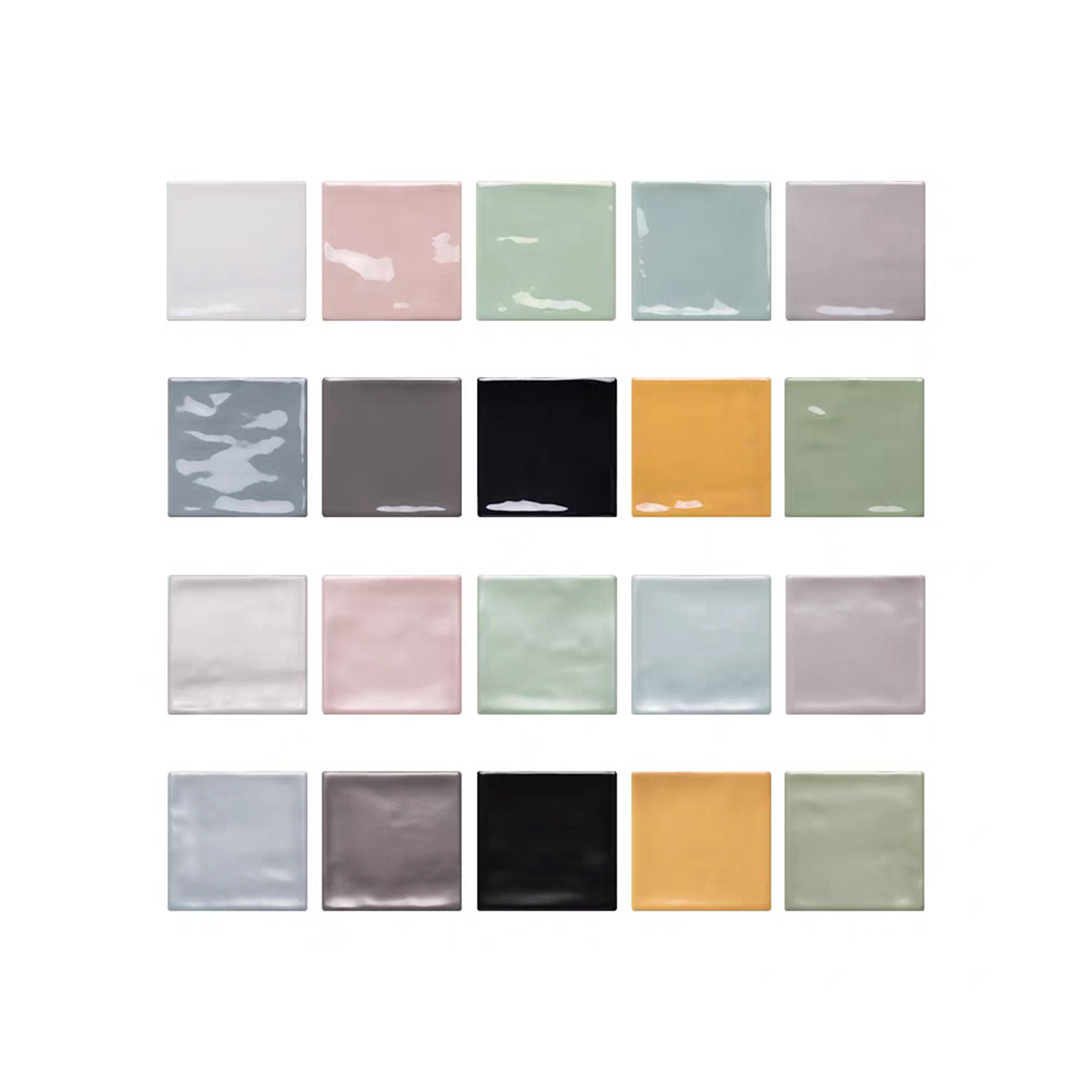 Dopamine Jelly Color Bathroom Tiles 100X100 Small Square Handmade Tiles Kitchen French Bathroom Wall Tiles