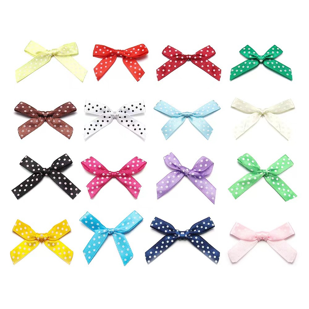 Ribbon Polka Dot Colorfulful Gift Decoration Bow Clothing Accessories Accessories Hairpin Accessories DIY Hand-tied Bow
