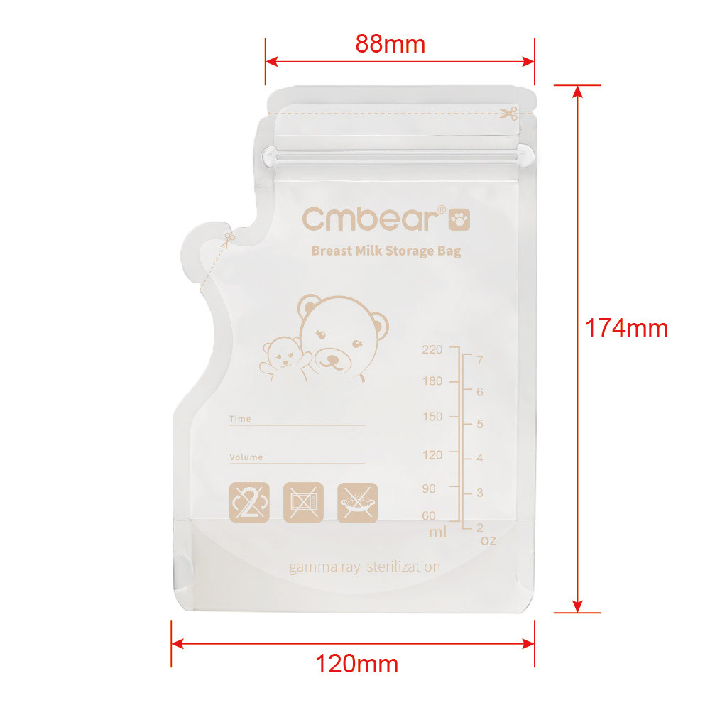 Karman Bear Maternal and Infant Products Breast Milk Preservation Bag 30 Piece Baby Breast Milk Storage Bag Factory Direct Supply English Version