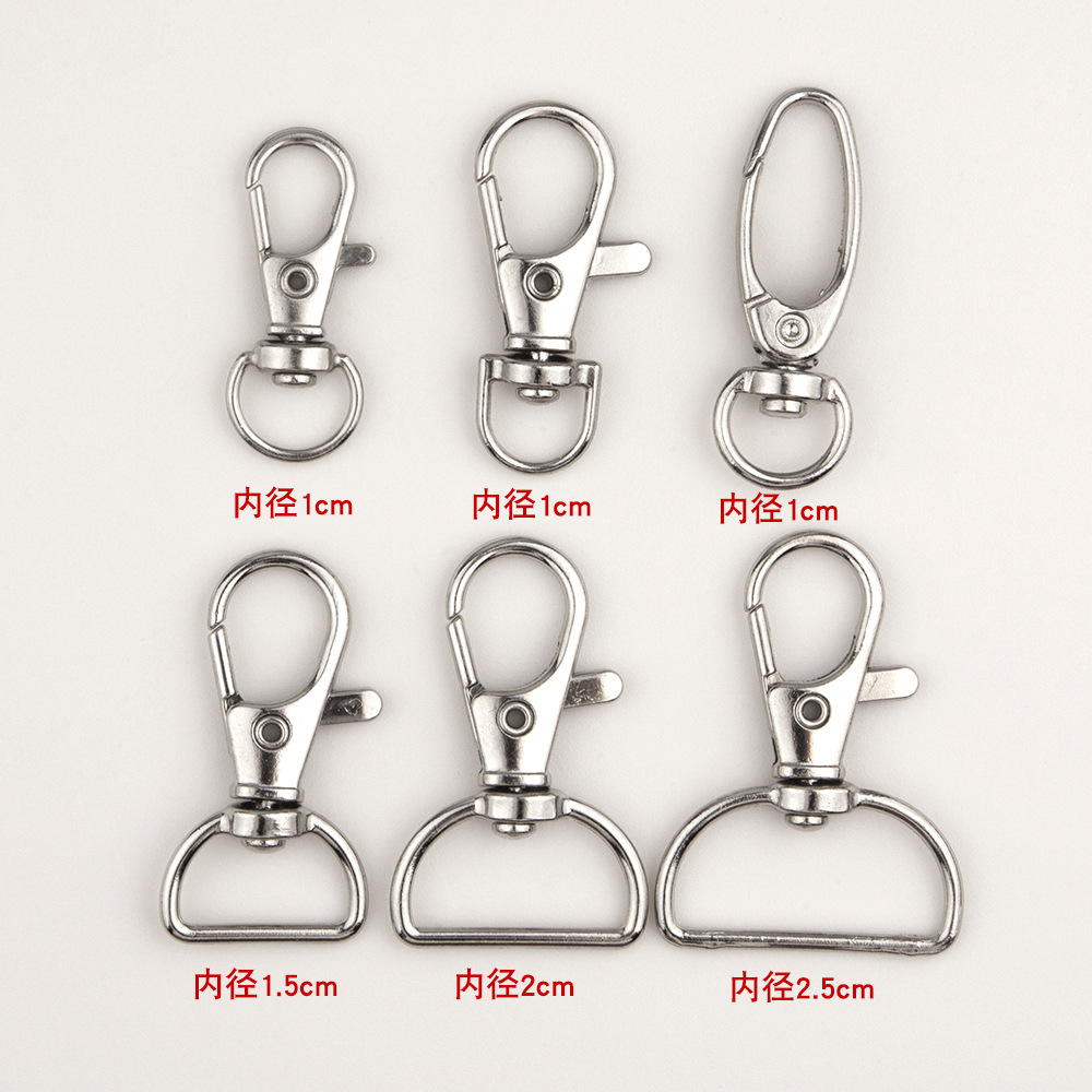 Manufacturers supply and marketing zinc alloy hook dog buckle fish mouth hook metal spring open fish mouth buckle key chain lobster buckle