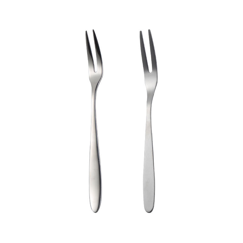 En 304 Stainless Steel Fruit Fork German Cake Fork 410 Fruit Pointed Tail Tableware Mooncake Fork Gift