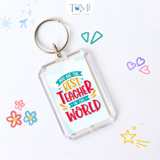 Creative Text Transparent Keychain, Small Reward Gift for Primary School Students, Practical Acrylic Blessing School Bag Small Gift