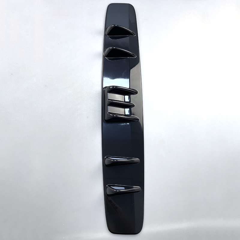 Shark Fin Rear Bumper Universal Spoiler Car Modification Rear Bumper Chassis Deflector Black Rear Lip Glossy Black Carbon Fiber