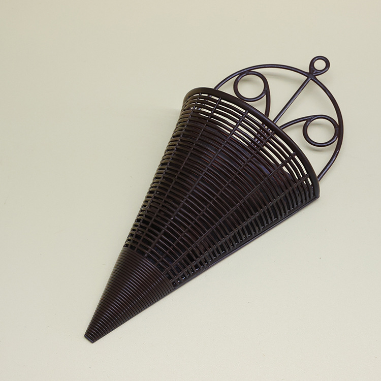 Artificial Flower Fortune Fruit Rattan Wall Hanging Flower Basket Plastic Fake Flower Indoor and Outdoor Wall Decoration Green Plant Living Room Decorative Flower