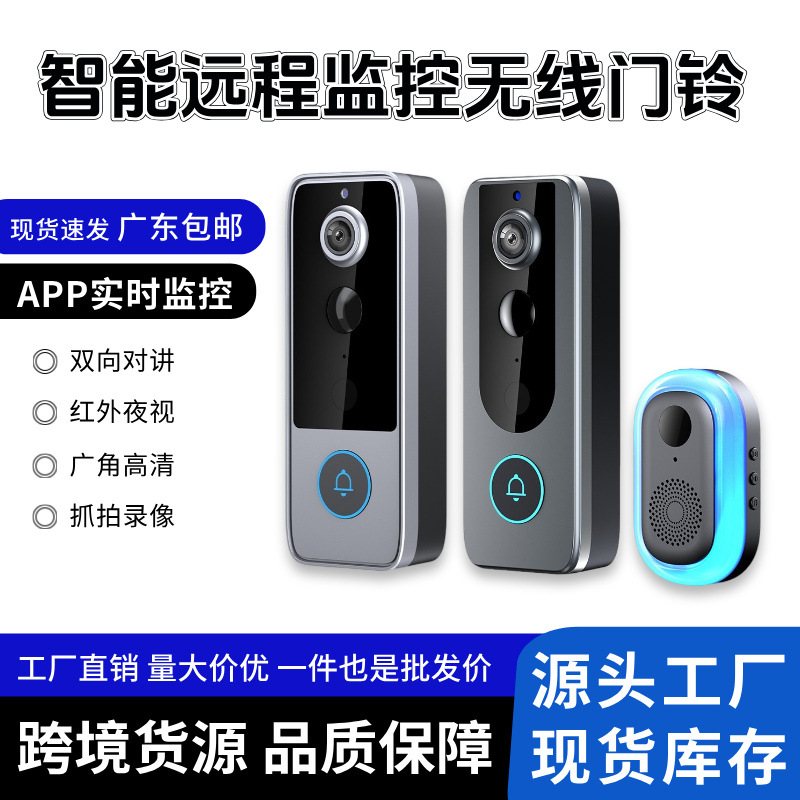 Беспроводной видеозвонок с граффити, высокое разрешение, ночное видение, интеллектуальный удаленный мониторинг