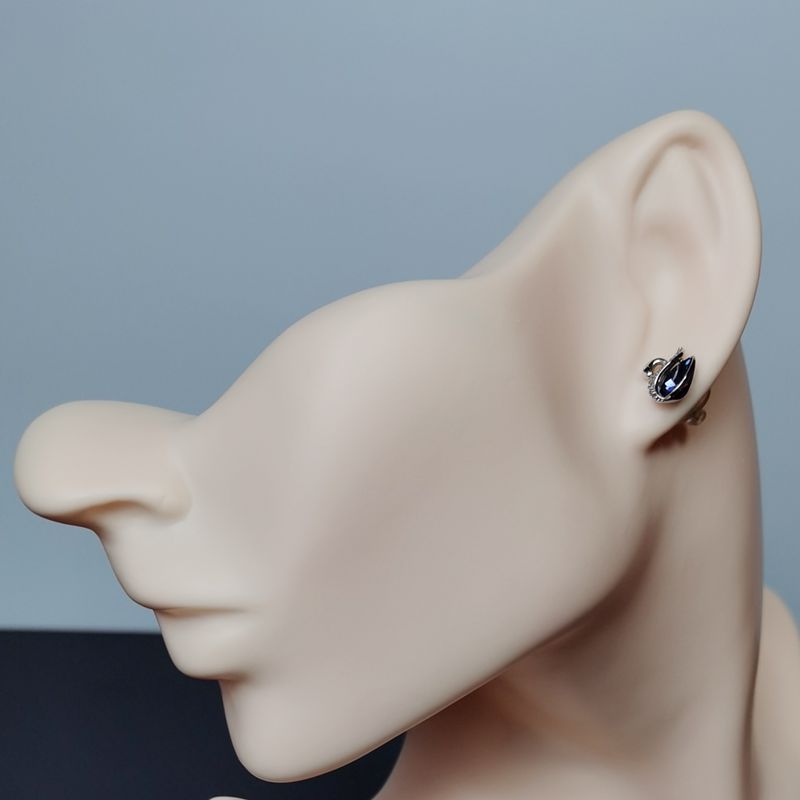 Plastic PVC fake head model black creative half face jewelry head necklace earrings portrait neck display stand dummy head