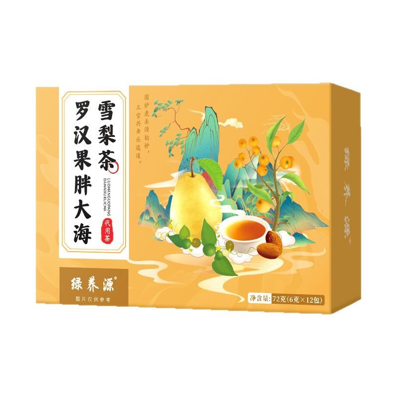 Luo Han Guo Fat Sea Snow Pear Tea Boxed 72g Combination Scented Tea Healthy Tea Individually Packaged Brewed Tea Spot Generation