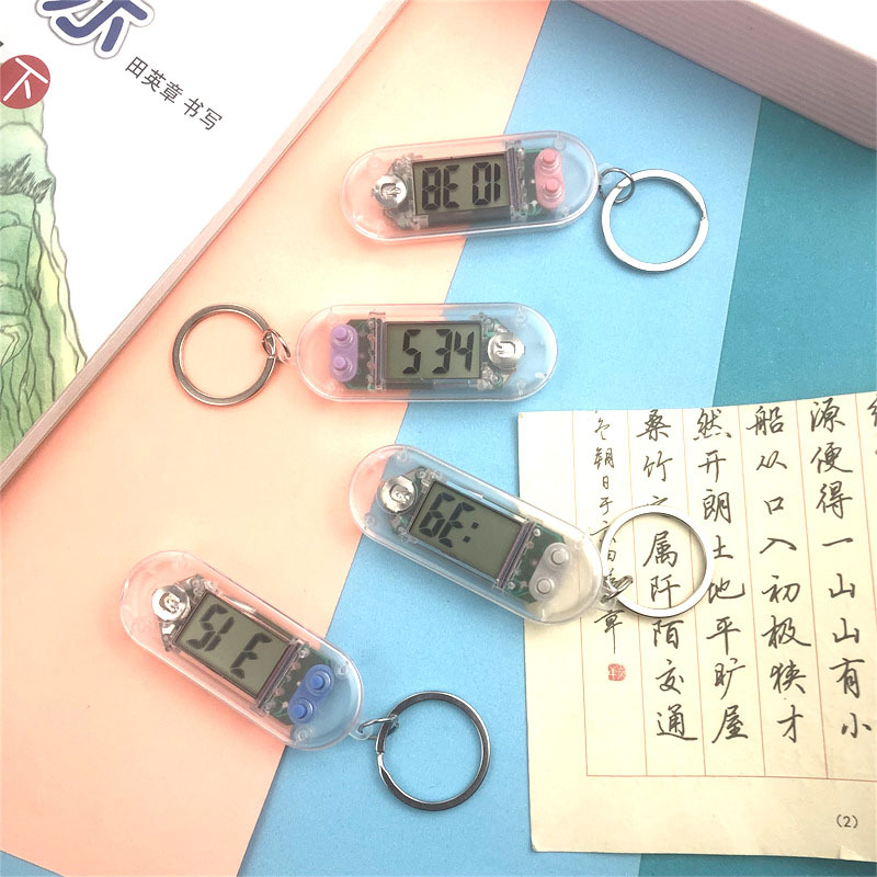 Прозрачные портативные подвесные часы, мини-цифровые часы для студентов, брелок для расписания, таймер для экзамена на госслужбу