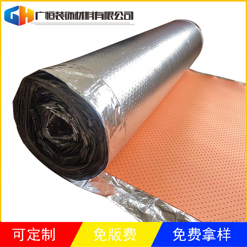 2MM orange IXPE perforated aluminum film floor heating geothermal special floor film wood floor moisture-proof film silver film