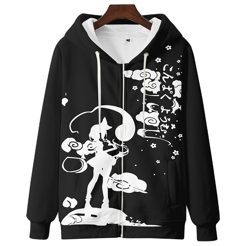 Oriental project Sweatshirt Men's and Women's Eight Clouds Ziqiluno Impression Animation Two-dimensional Zipper Coat Autumn and Winter