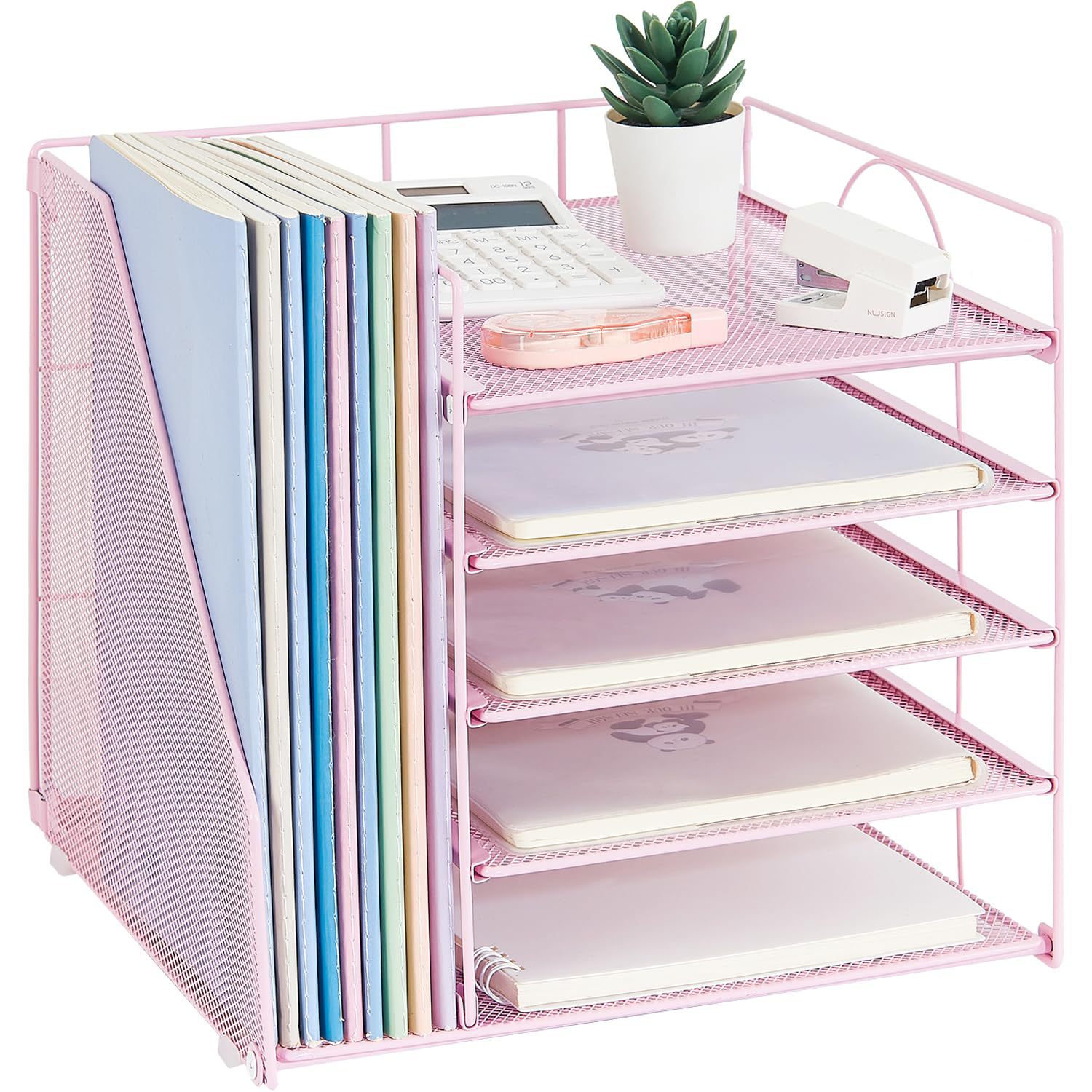 Cross-Border Office Desktop File Rack Multi-Functional Desktop 5-Layer Storage Rack Desk File Storage Rack