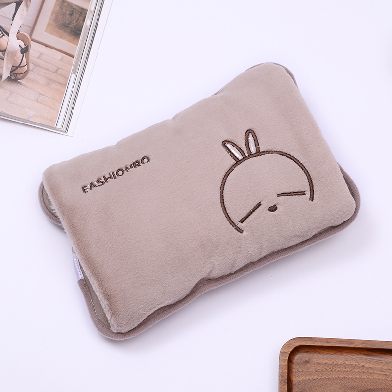 Cross-Border Gift Hot Water Bottle Rechargeable Explosion-Proof Automatic Power-Off Plush Belly Warmer Baby Cartoon Cute Hand Warmer Bag