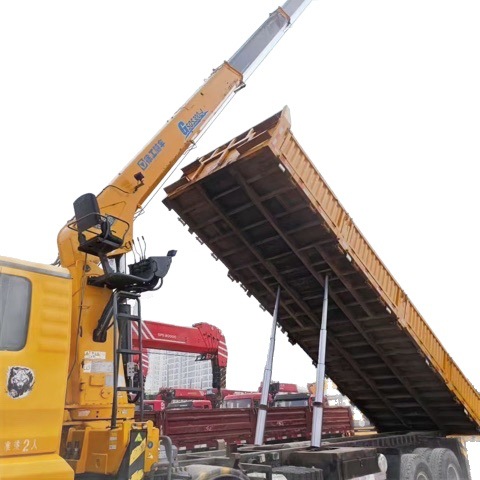 Cross-Border Export of Delong's New M3000 Rear Eight-Wheel Sany 12-Ton Truck Crane Can Be Equipped with 14-Ton and 16-Ton Cranes for Lifting
