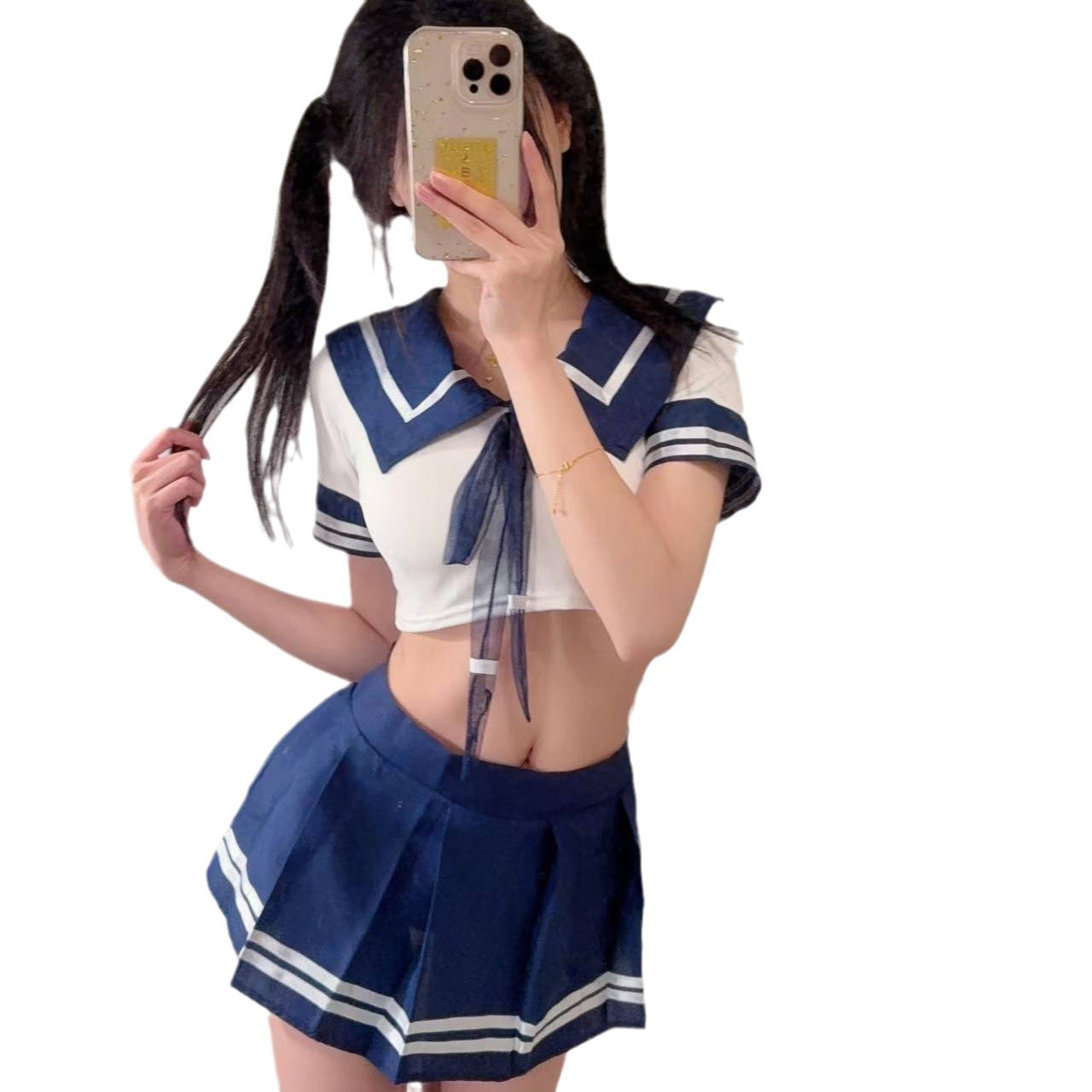 Golden Night Sex Lingerie Sexy Pure Desire Soft Girl Student Dress JK Uniform Temptation Free Skirt sailor Suit suit Women