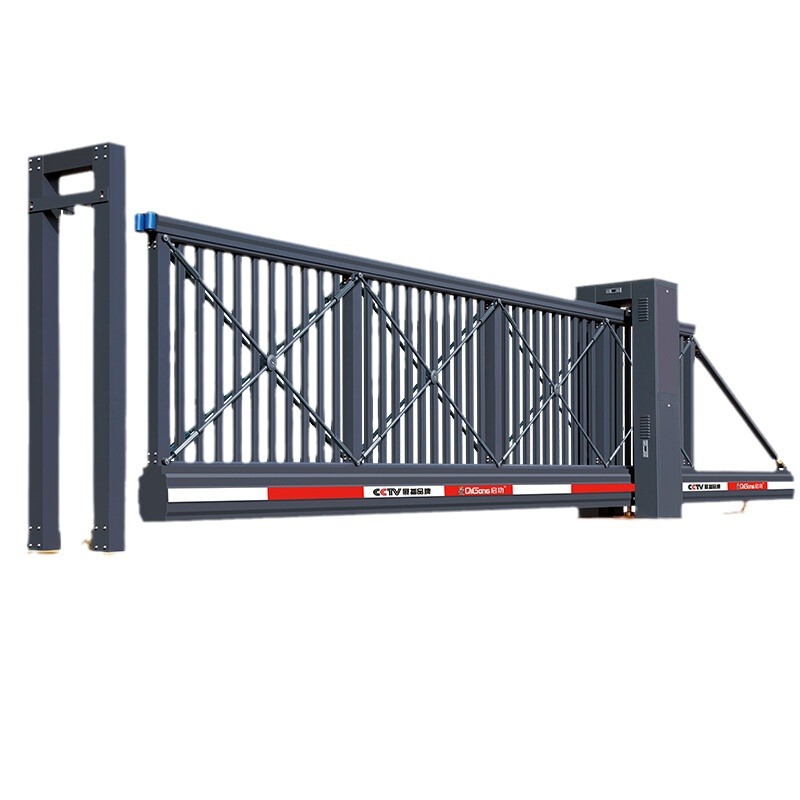 Qigong Suspension Door Factory Gate Aluminum Alloy Suspension Door Courtyard Gate Electric Linear Segmental Telescopic Suspension Door