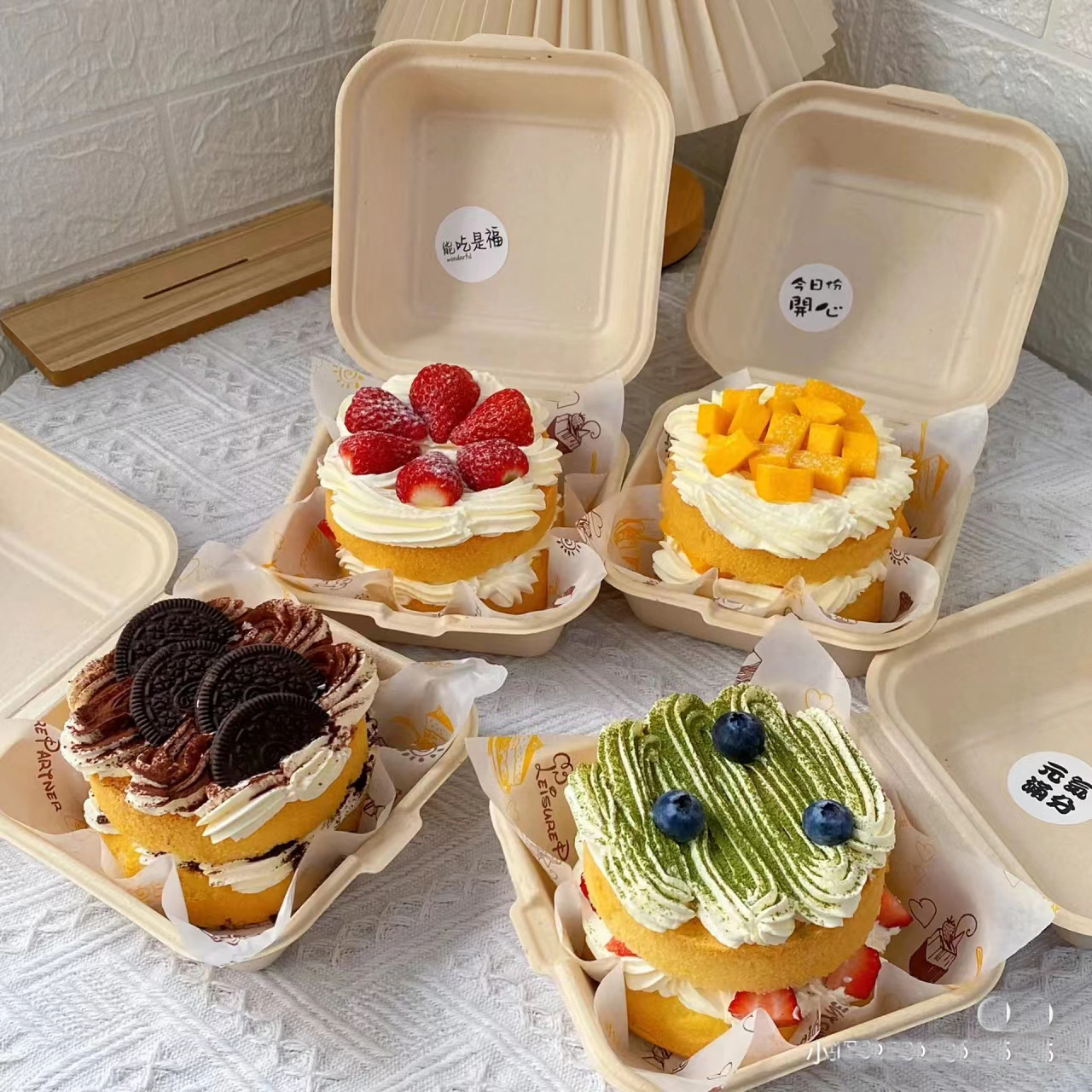 Одноразовая упаковка для гамбургеров, упаковка для выпечки, упаковка для десертов