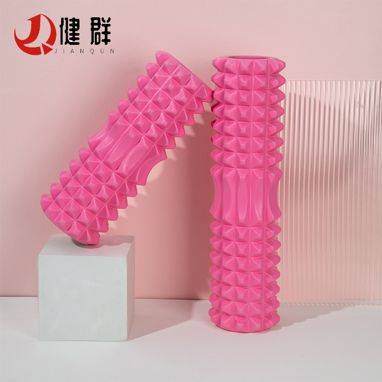 EVA foam shaft yoga column hollow wolf tooth stick Crescent type fitness calf muscle relaxation yoga massage roller