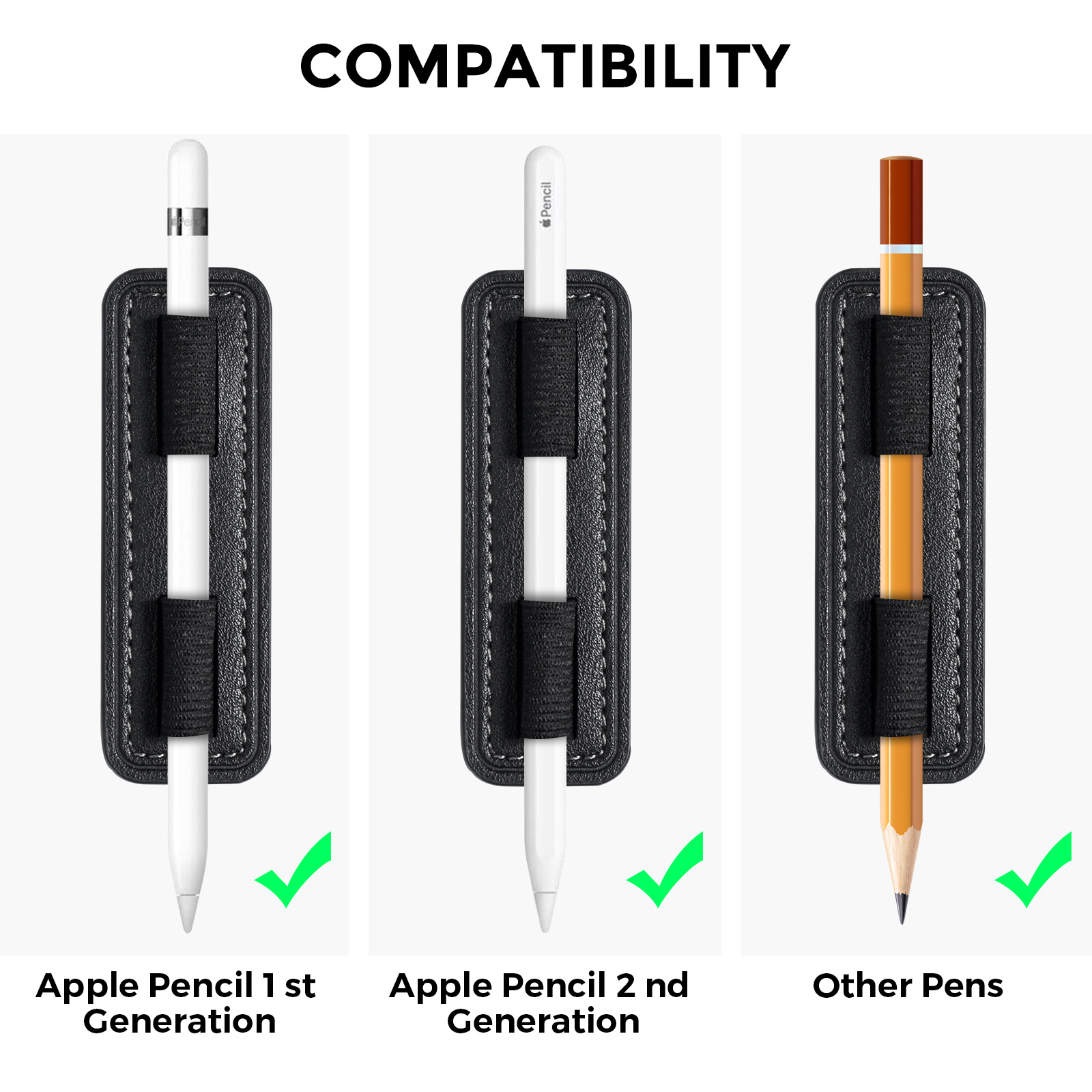 Suitable for Apple Pencil3 (Usb-C) & 2&1 Removable Adhesive Pu Pen Holder Pen Sticker Storage Pen Slot Pen Holder