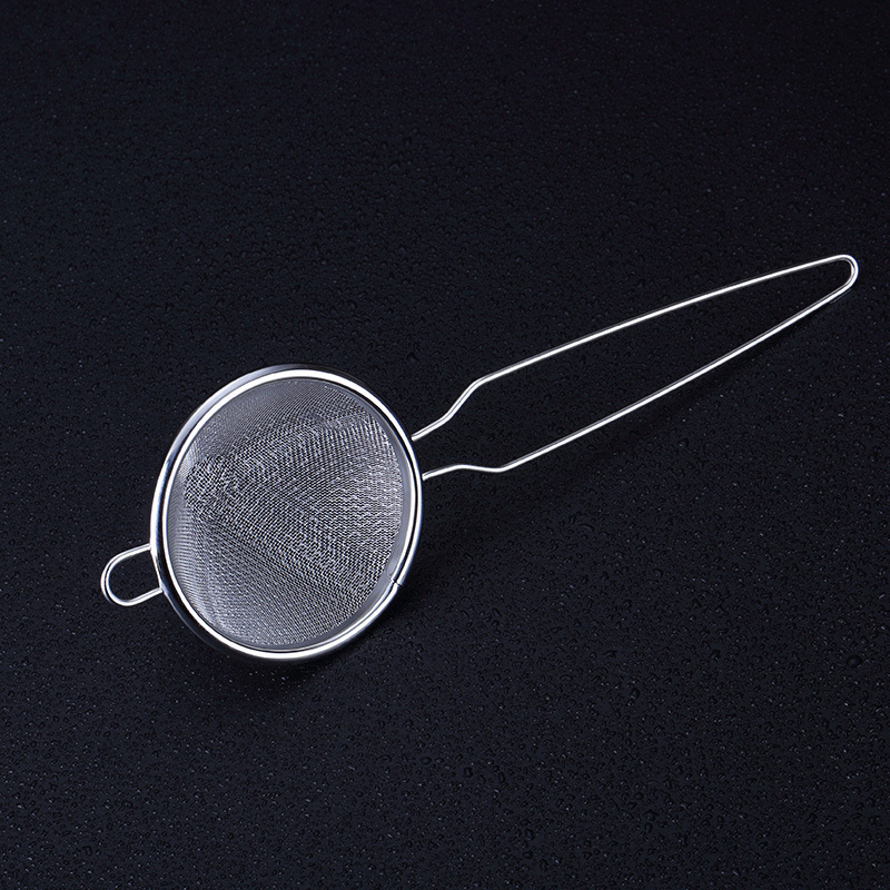 Delicate Japanese-Style Bartender Triangular Double-Layer Cocktail Milk Tea Filter Spoon Ice Filter Tool