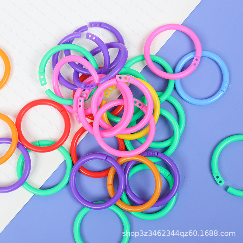 Manufacturer Supplies Plastic Ring, Double Buckle Binding Ring, Book Ring, Colorful Loose-Leaf Ring, Hand Account Card Ring, Loose-Leaf Ring, Open Ring