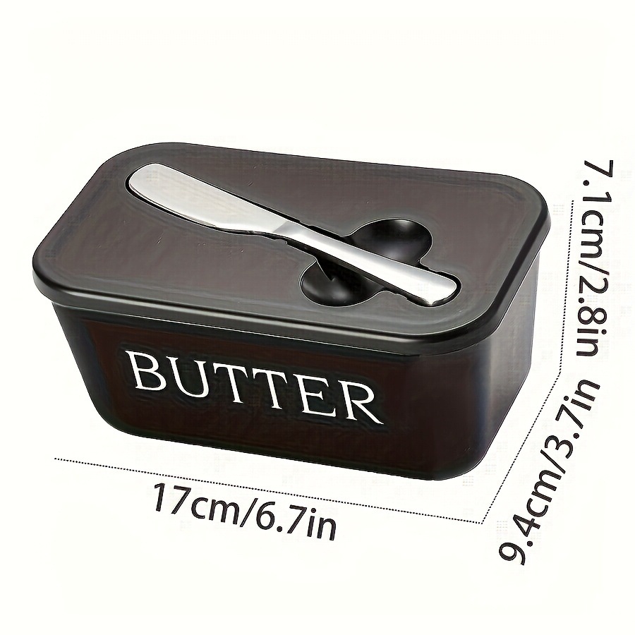 Butter Box with Knife Household Cheese Box Large Capacity Food Grade Pp Plastic Cheese Box Cross-Border Amazon Butter Dish