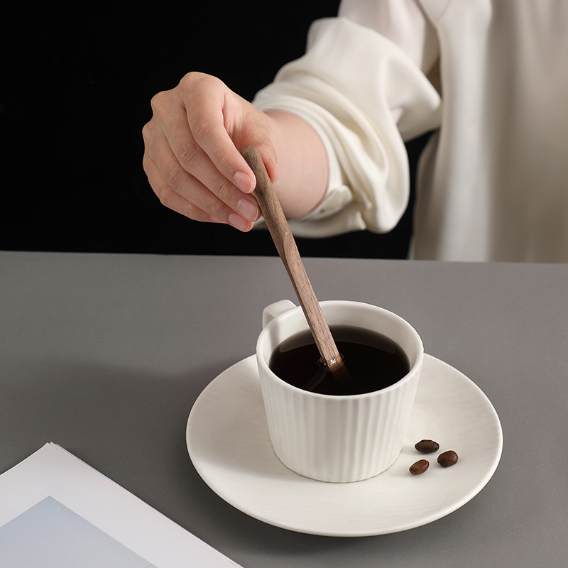 Paint-Free and Wax-Free Accessible Luxury Round Handle Black Walnut Coffee Stirring Stick Baking Dumplings Ready for Sale Wholesale with Printable Logo