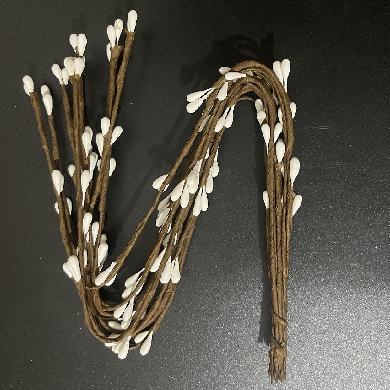 [40cm Simulated Rattan] 8 Pairs of Gypsum Fruit Multi-Colorful Red Bean Simulated Rattan Branches Garland Material Manufacturer