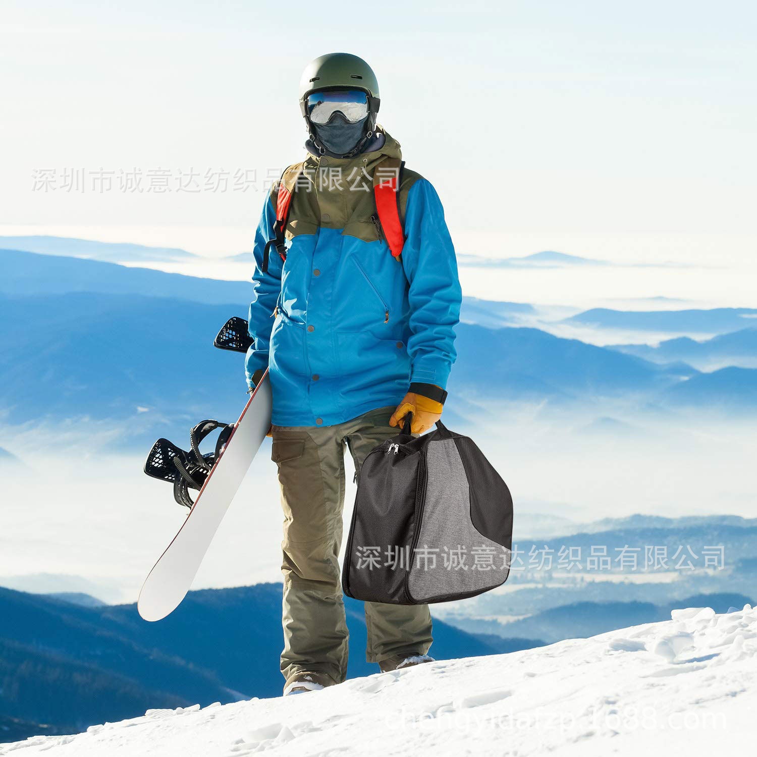 Cross-Border Outdoor Ski Equipment Storage Shoulder Bag Handbag Ski Boots Bag Ski Boots Waterproof Pulley Boots Cross-Body