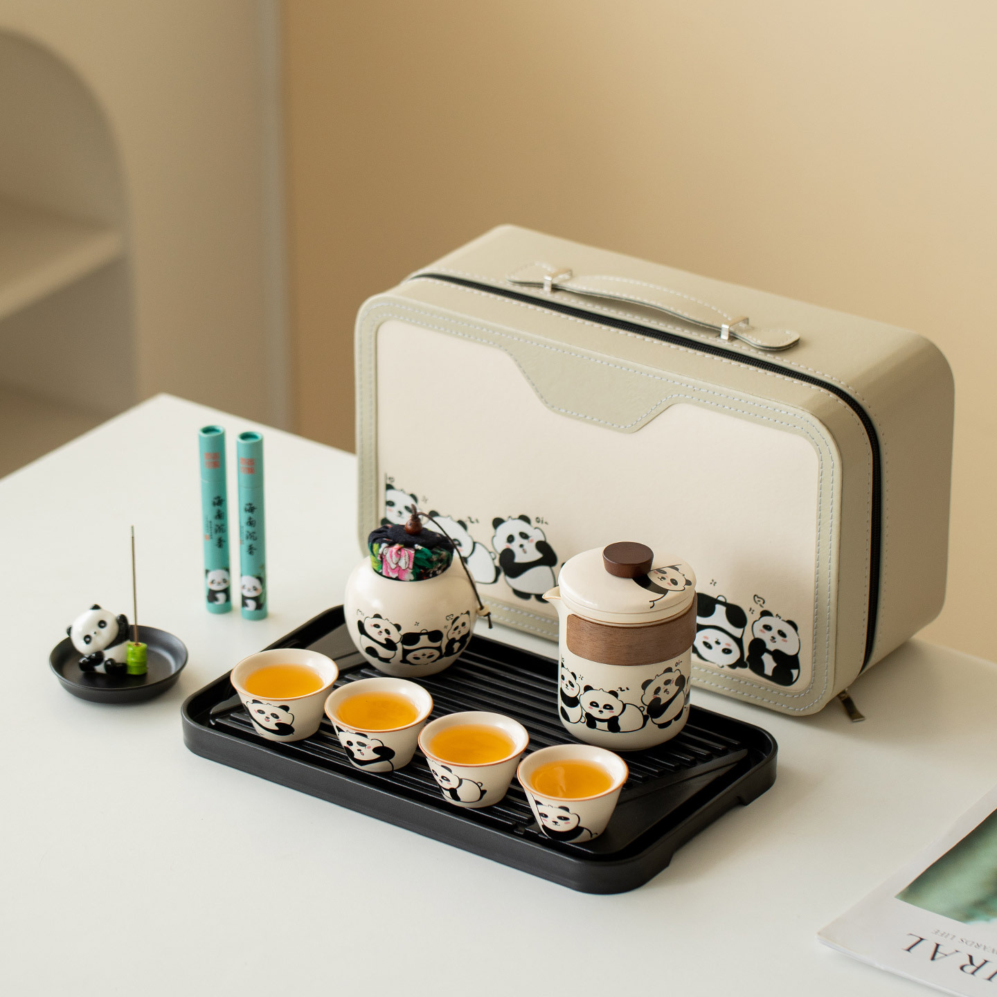 Чайный набор с пандой, практичные бизнес-подарки для клиентов, сувениры для годовых собраний компании и юбилейных празднований