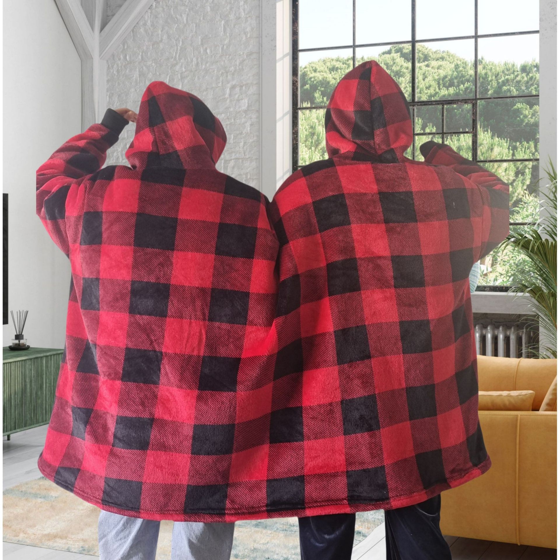 Autumn and Winter New Popcorn Couple Pajamas Creative Warm Intimate One-Piece Home Clothes Drama Blanket Couple Onesies