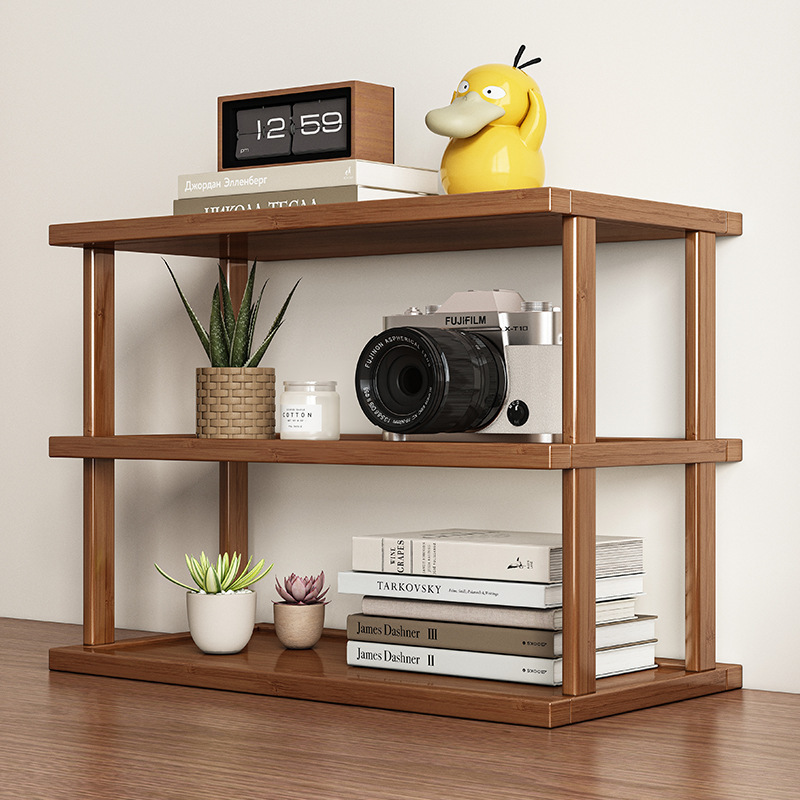 Desktop Storage Rack Desk Office Bookshelf Table Small Multi-Layer Simple Cup Holder Dining Table Book Storage Rack High