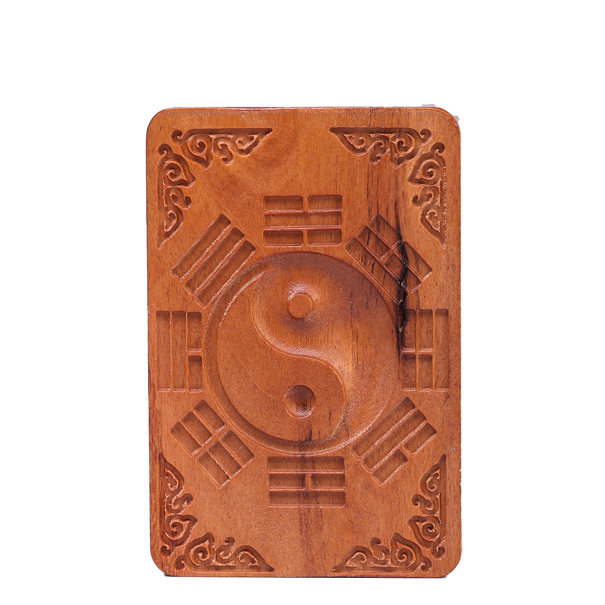 Lightning-Struck Jujube Wood Crape Myrtle Talisman Pendant Taoist Ritual Tool Old Material Dark Color Finely Carved Handmade