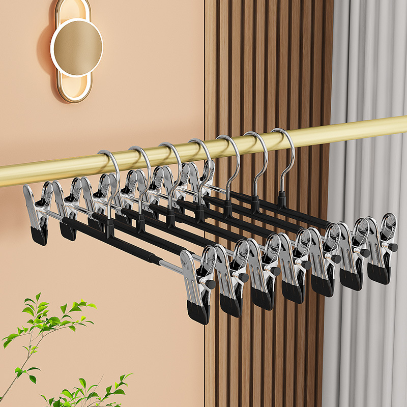 Plastic dipping pants rack pants clip hanger pants storage household seamless non-slip jk clothes hanger stainless steel skirt clip drying clip
