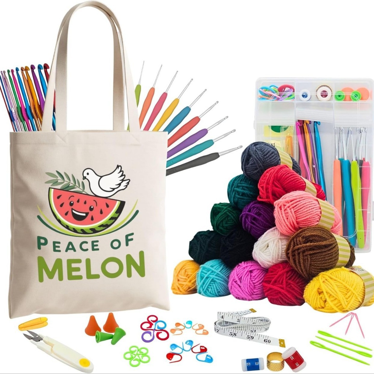 Популярный новый продукт 73 предмета Набор материалов для вязания для новичков Набор шерсти