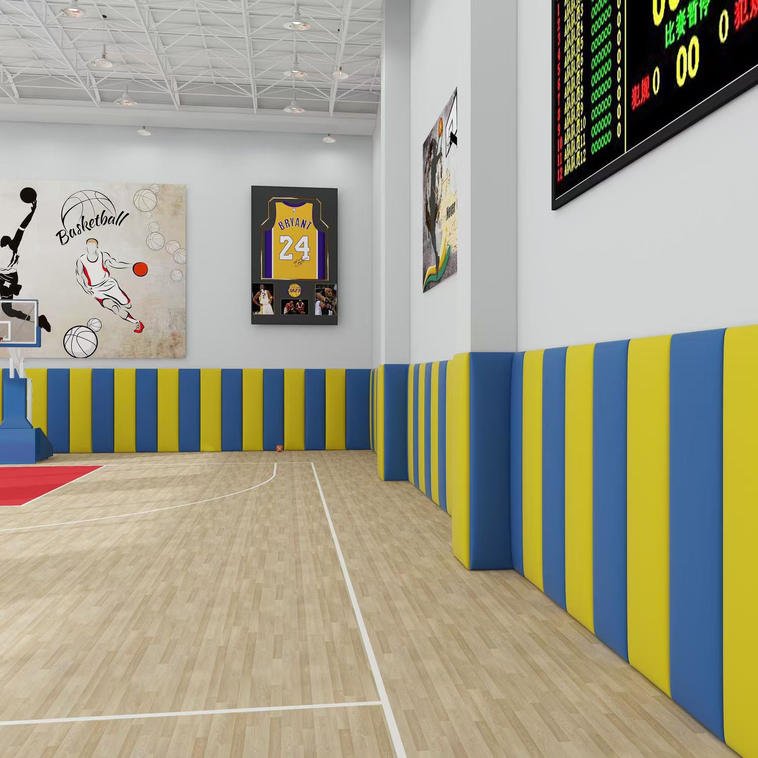 Basketball Gymnasium Physical Fitness Gymnasium Anti-collision Soft Bag Wall Wall Wall Mat Taekwondo Kindergarten Gymnasium Basketball Gymnasium Soft Bag