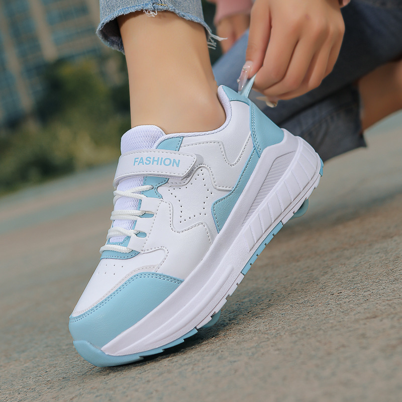 Girls' Roller Shoes with Four Wheels, 2025 New Spring Model, Children's Roller Skates for Older Kids