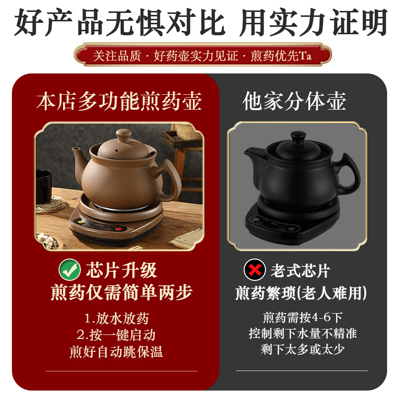 Wholesale Purple Clay Split Traditional Chinese Medicine Pot Decoction Pot Fully Automatic Household Plug-In Clay Pot for Boiling Medicine