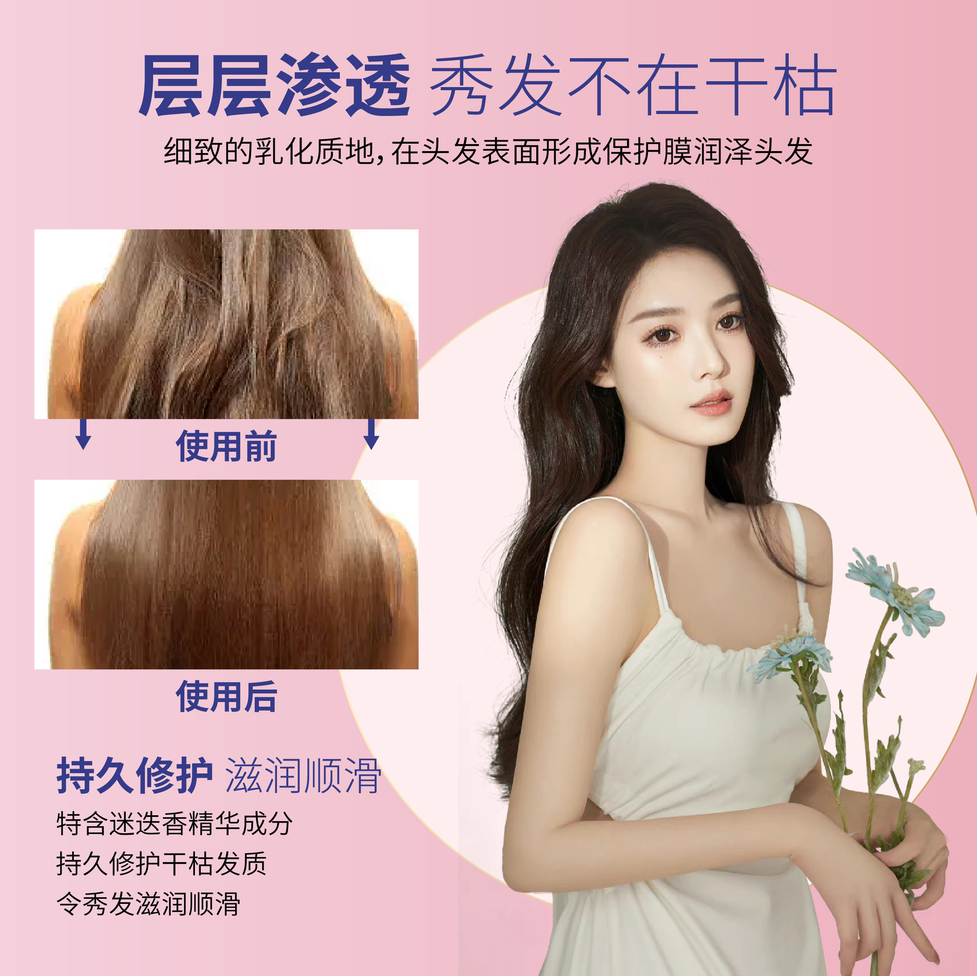 Blue Duo Colorful 10ML Bag Repair Hair Membrane Protein Repair Dead Hair Reduction Slippery Can't Grasp Hair Membrane Wholesale