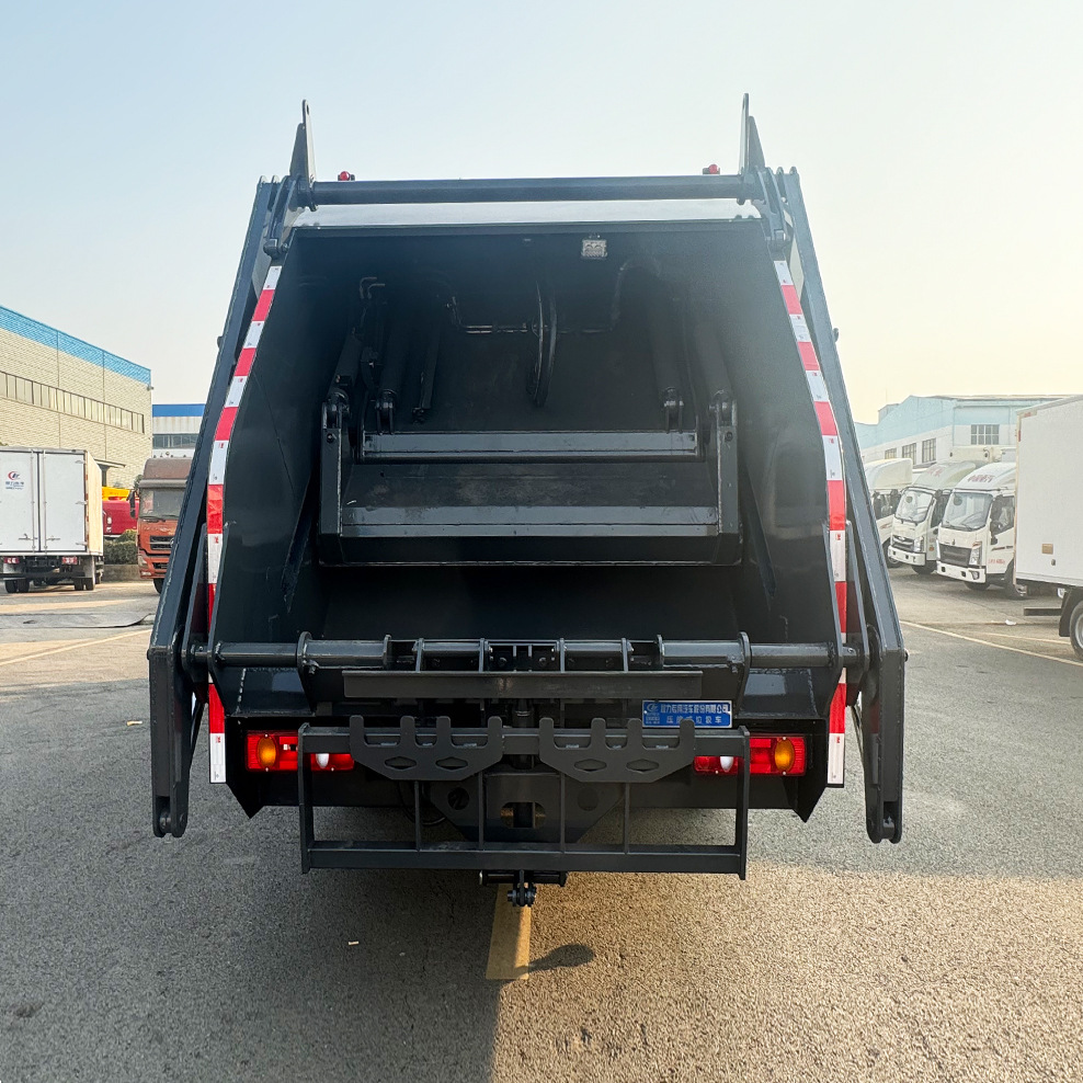 Dongfeng Tianjin Household Garbage Collection Truck 16 Square Meters 12 Tons Swing Arm Type Flip Compression Garbage Truck with Rear Hanging Bucket