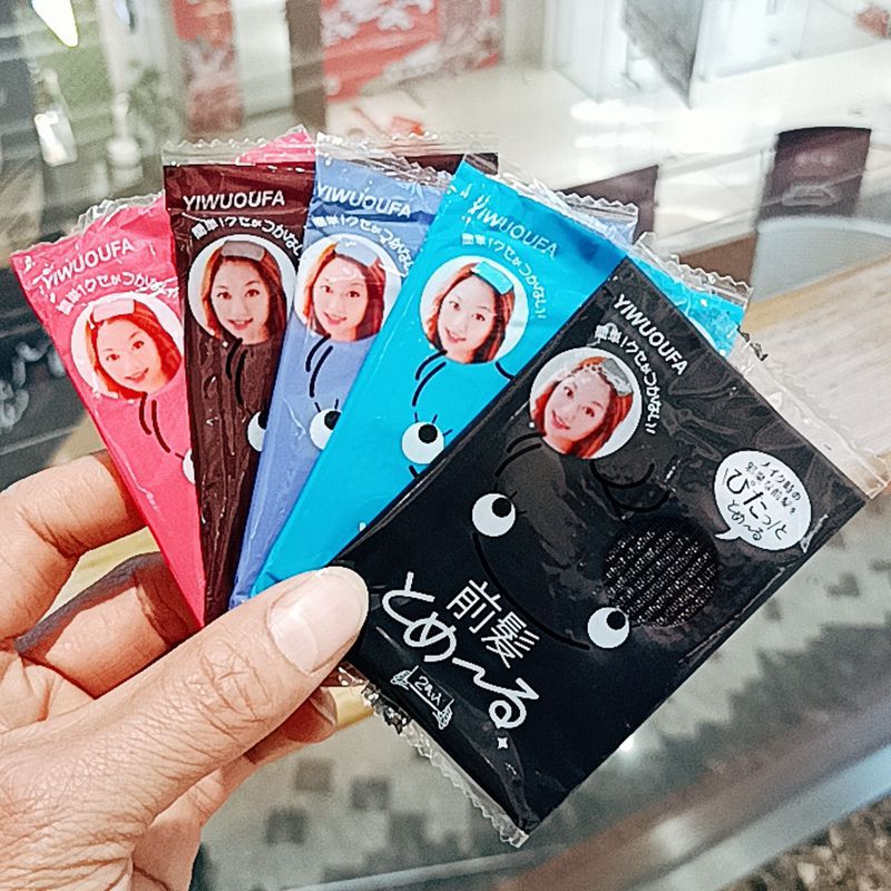 New Colorful Black Sticky Bangs Stickers, Magic Hair Stickers, Bangs Fixed Posts, Korean Style Bangs Stickers, Small Gifts