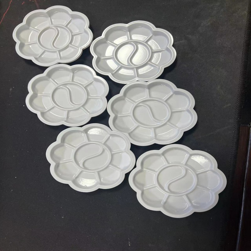 Palette Art painting watercolor acrylic pigment plate bubble box plum blossom palette mini 8cm plum plate