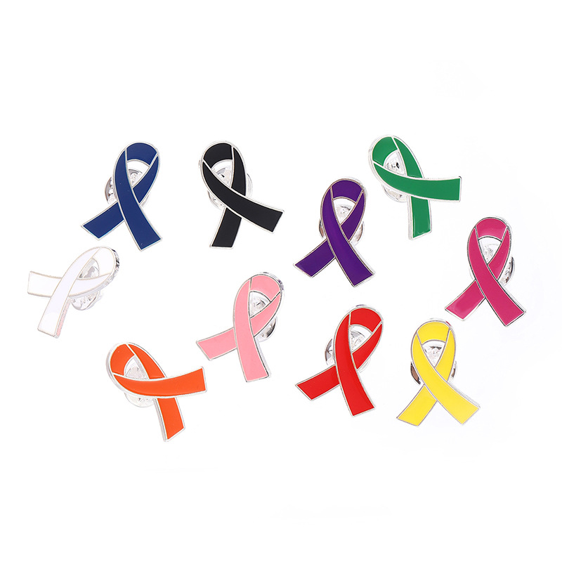 2024 new public welfare activities ribbon brooch marine protection concern mental health activities alloy badge accessories