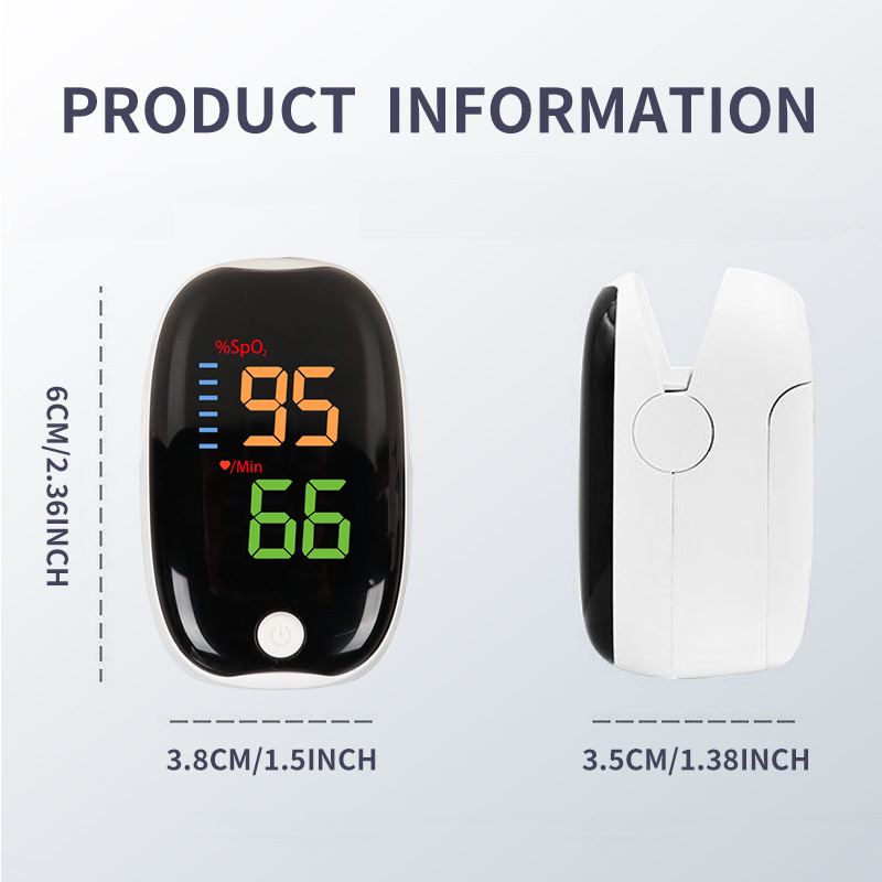Cross-border FDA Finger Clamp Oximeter English Version Home Oxygen Saturation Monitoring Medical Oximeter Export