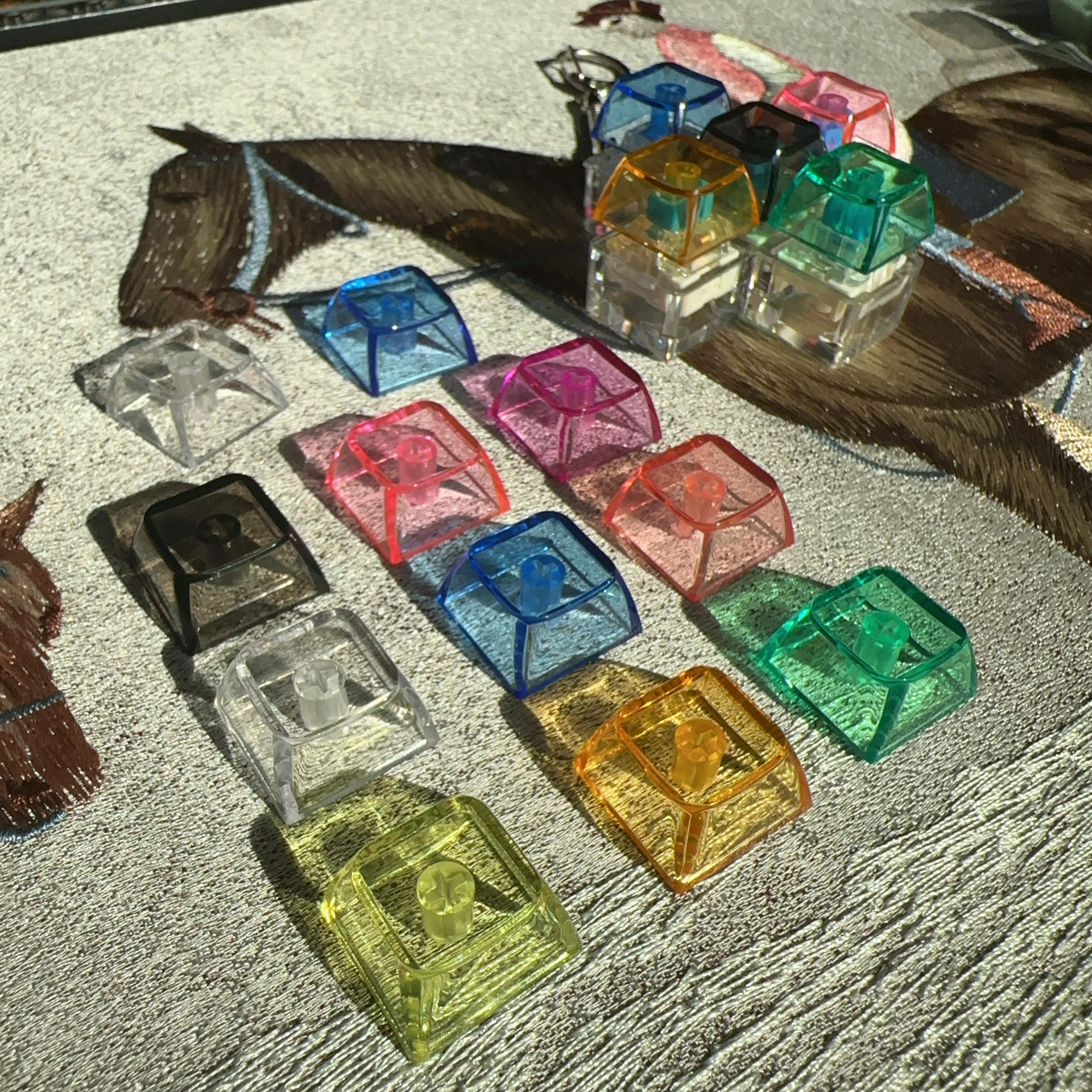 Abs/Pc Keyboard Keycap Silicone Cap Cat Paw Stone Scissors Rock Paper Scissors Butt Pinch Cute